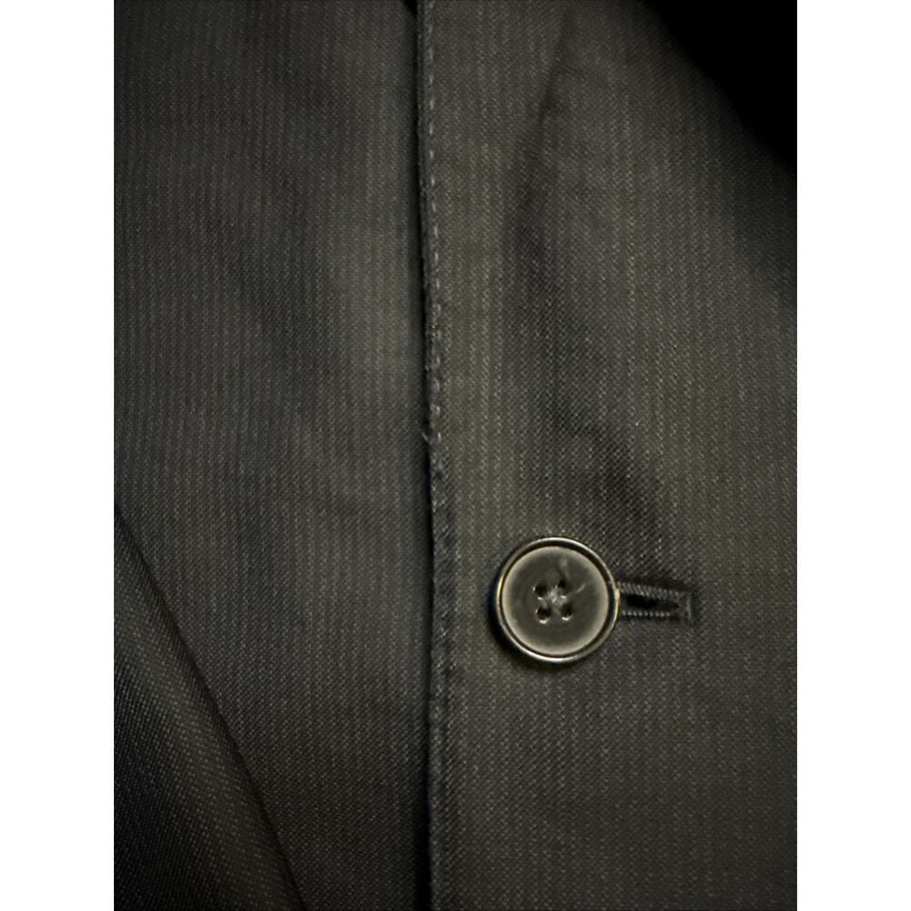 Ermenegildo Zegna 44R Blazer Sport Coat Black Pinstripe Wool Men 2 Button Italy - Picture 14 of 16